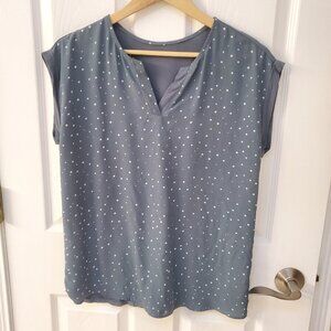 Papermoon Gray Polka Dot Top